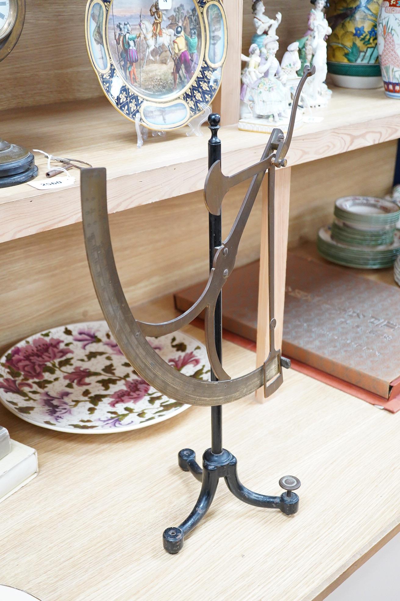 A 19th century German set of paper scales, 59cm high.